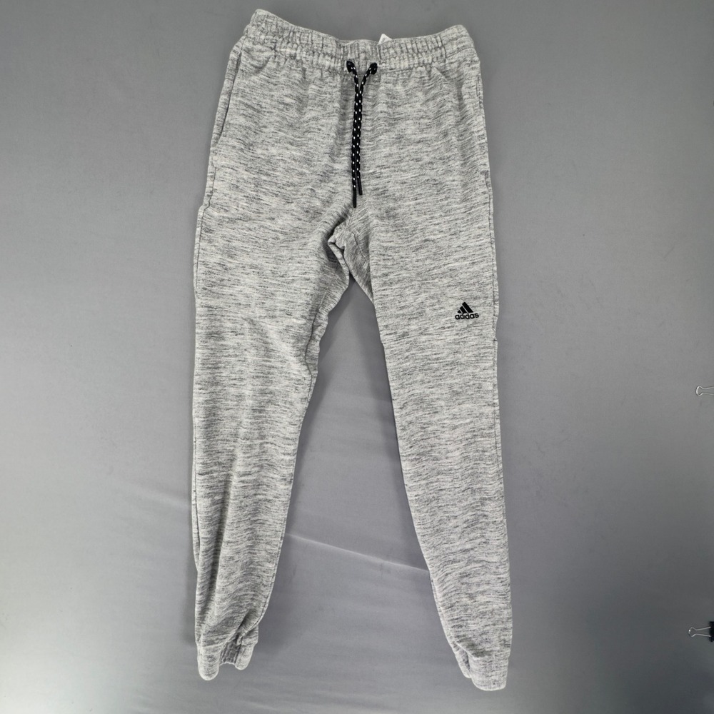 Adidas Mens Heather Grey Cotton Jogger Sweatpants BS3221 Size S